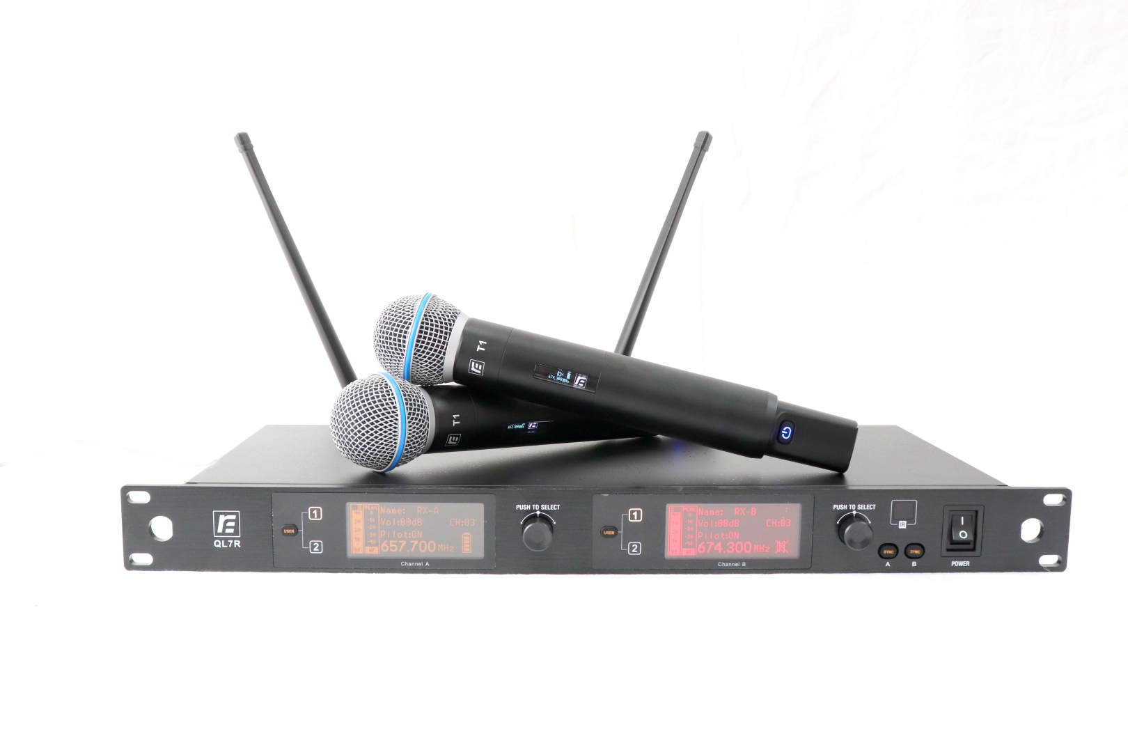 RFIntell QL7R/T1-A 651,800-683,400 МГц 2-канальная радиосистема с 2-мя ручными микрофонами в Киржаче