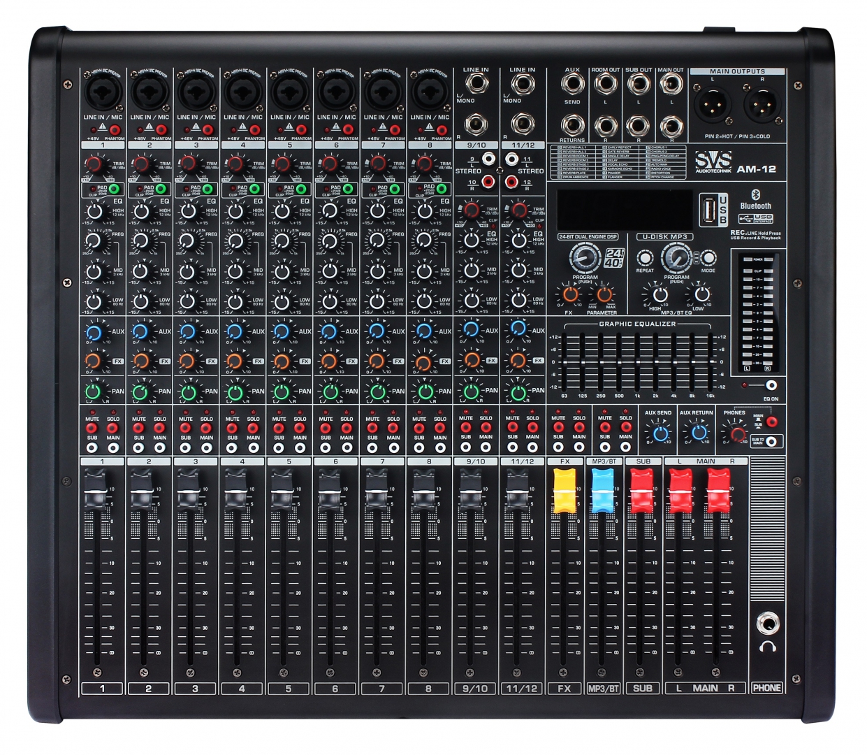 SVS Audiotechnik mixers AM-12 Микшерный пульт аналоговый, 12-канальный в Киржаче