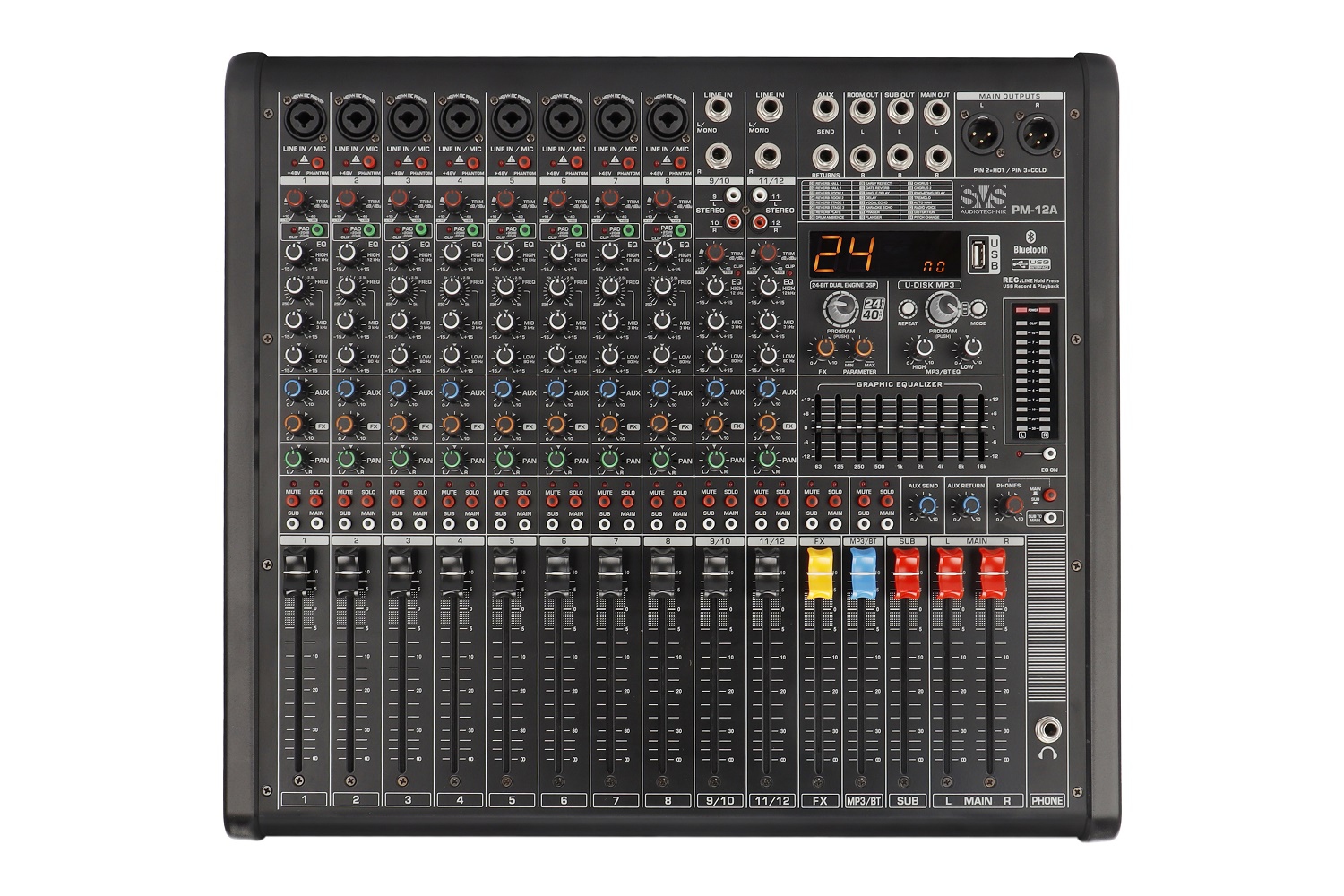 SVS Audiotechnik mixers PM-12A Активный аналоговый микшерный пульт, 12-канальный в Киржаче